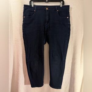 Universal Standard Jeans Womens 14P Petite Dark Blue High Rise Skinny Plain